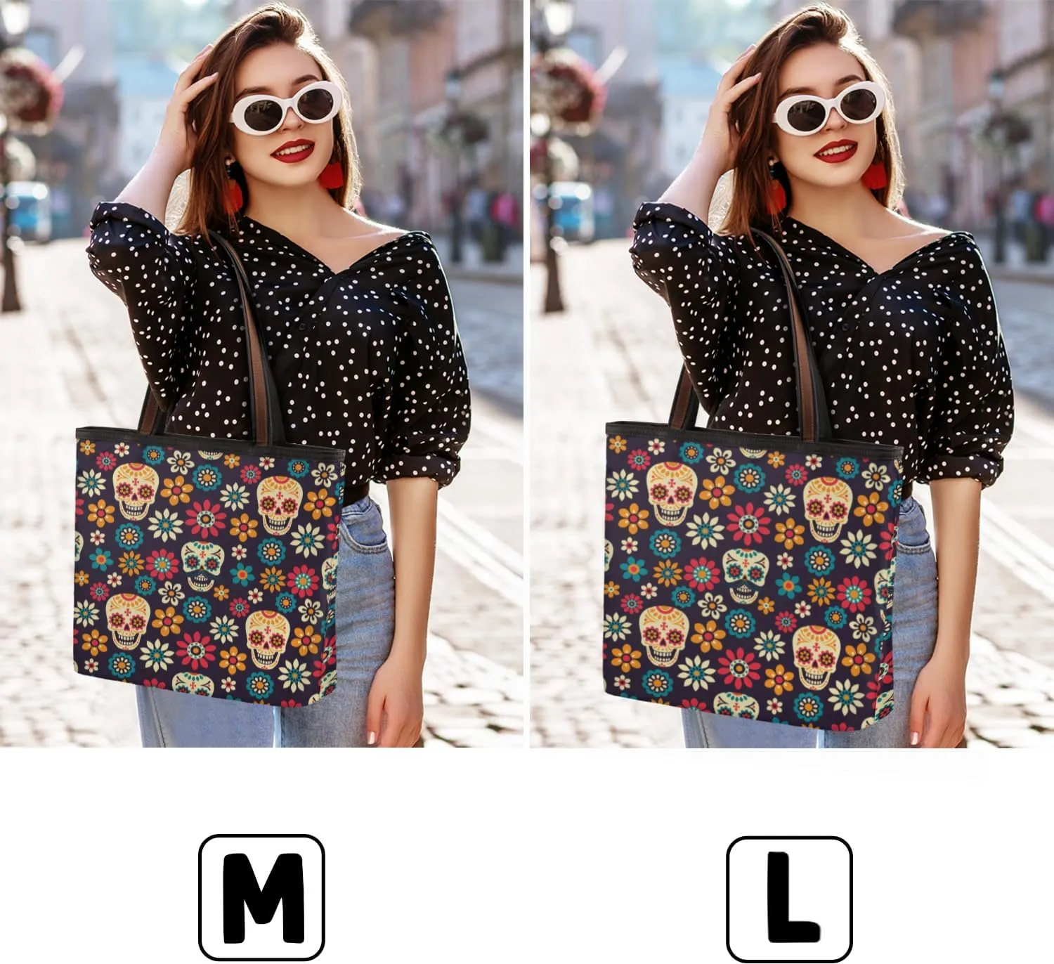 Tote Bag for Women with Zipper Large Capacity Top Handle Casual Shoulder Bag Handbag Reusable Shopping