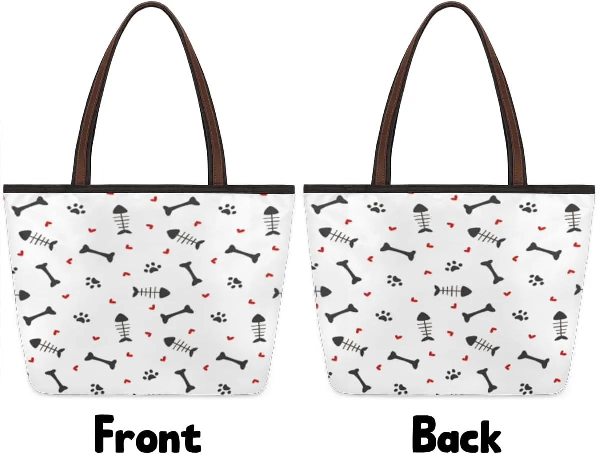 Tote Bag for Women with Zipper Large Capacity Top Handle Casual Shoulder Bag Handbag Reusable Shopping
