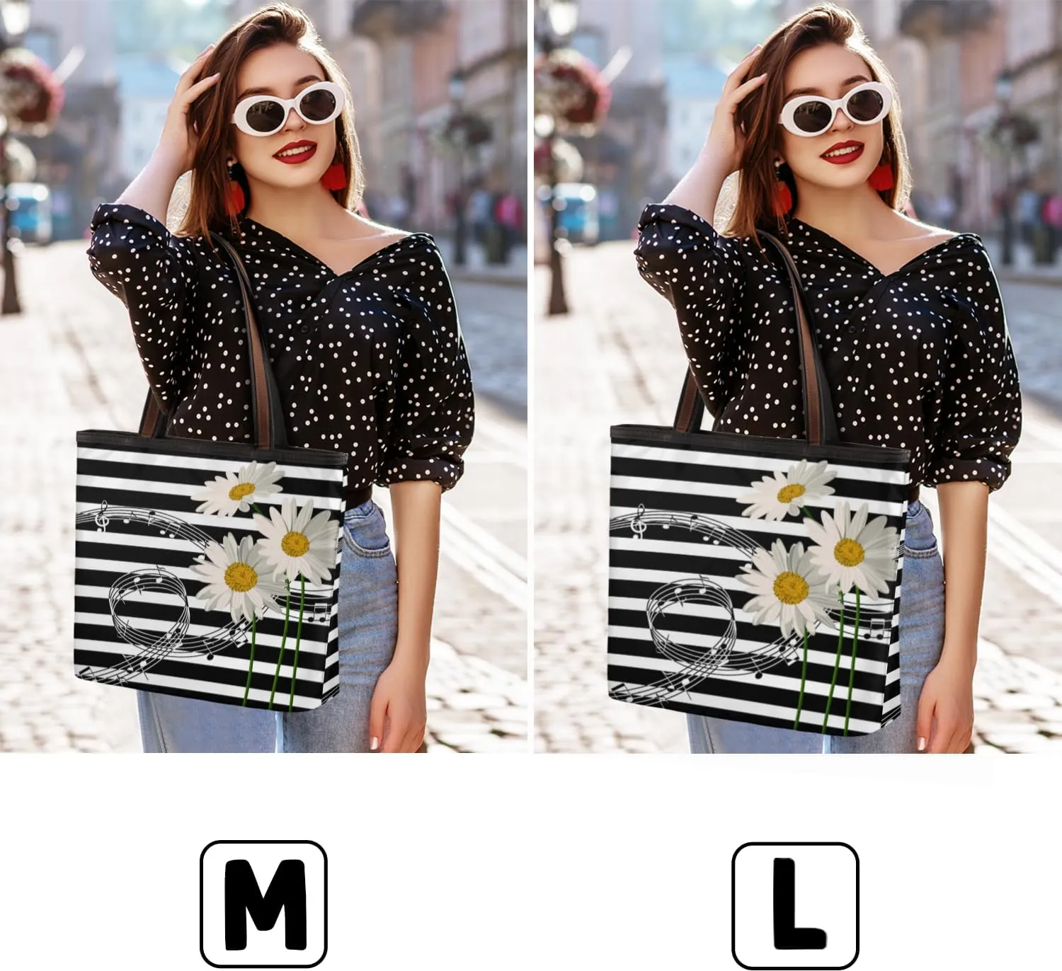 Tote Bag for Women with Zipper Large Capacity Top Handle Casual Shoulder Bag Handbag Reusable Shopping