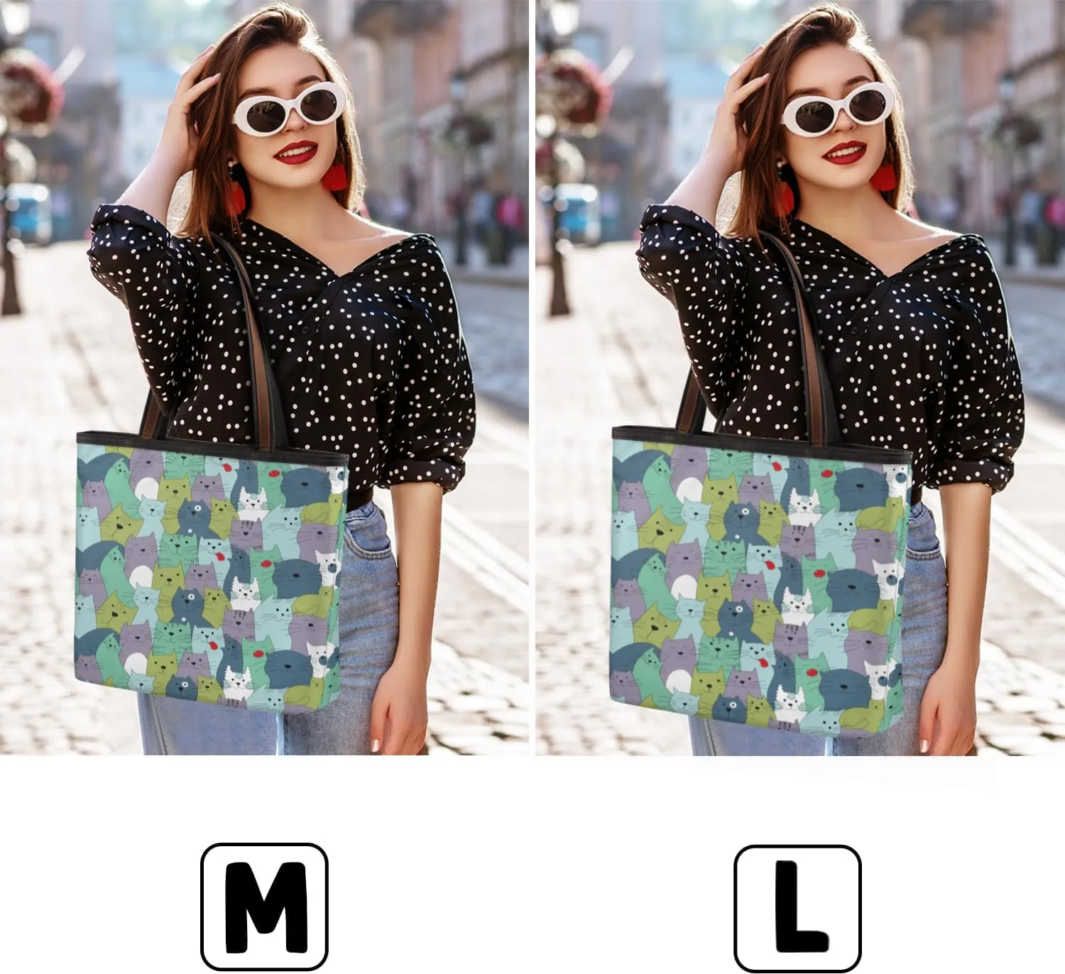 Tote Bag for Women with Zipper Large Capacity Top Handle Casual Shoulder Bag Handbag Reusable Shopping
