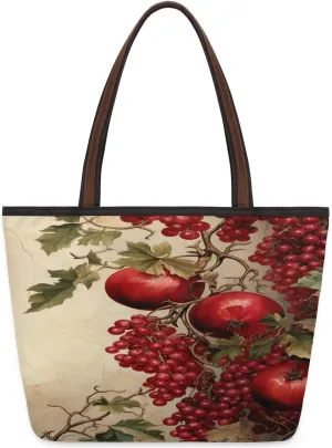 Tote Bag for Women with Zipper Large Capacity Top Handle Casual Shoulder Bag Handbag Reusable Shopping