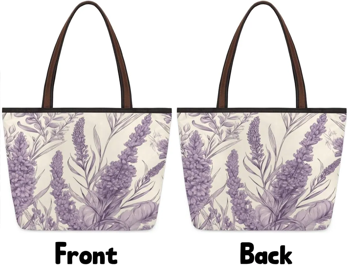 Tote Bag for Women with Zipper Large Capacity Top Handle Casual Shoulder Bag Handbag Reusable Shopping