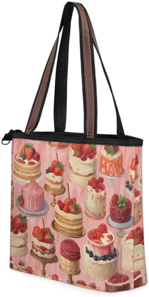 Tote Bag for Women with Zipper Large Capacity Top Handle Casual Shoulder Bag Handbag Reusable Shopping