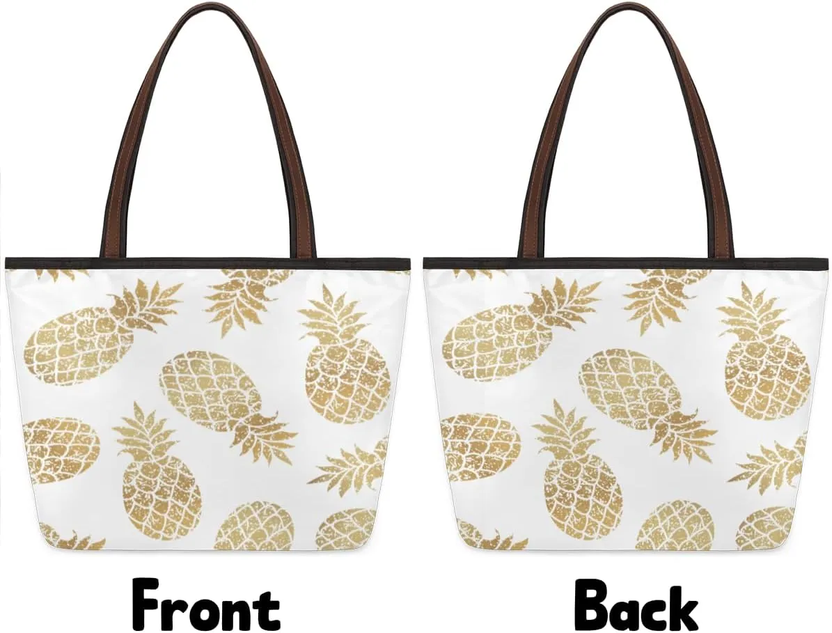 Tote Bag for Women with Zipper Large Capacity Top Handle Casual Shoulder Bag Handbag Reusable Shopping