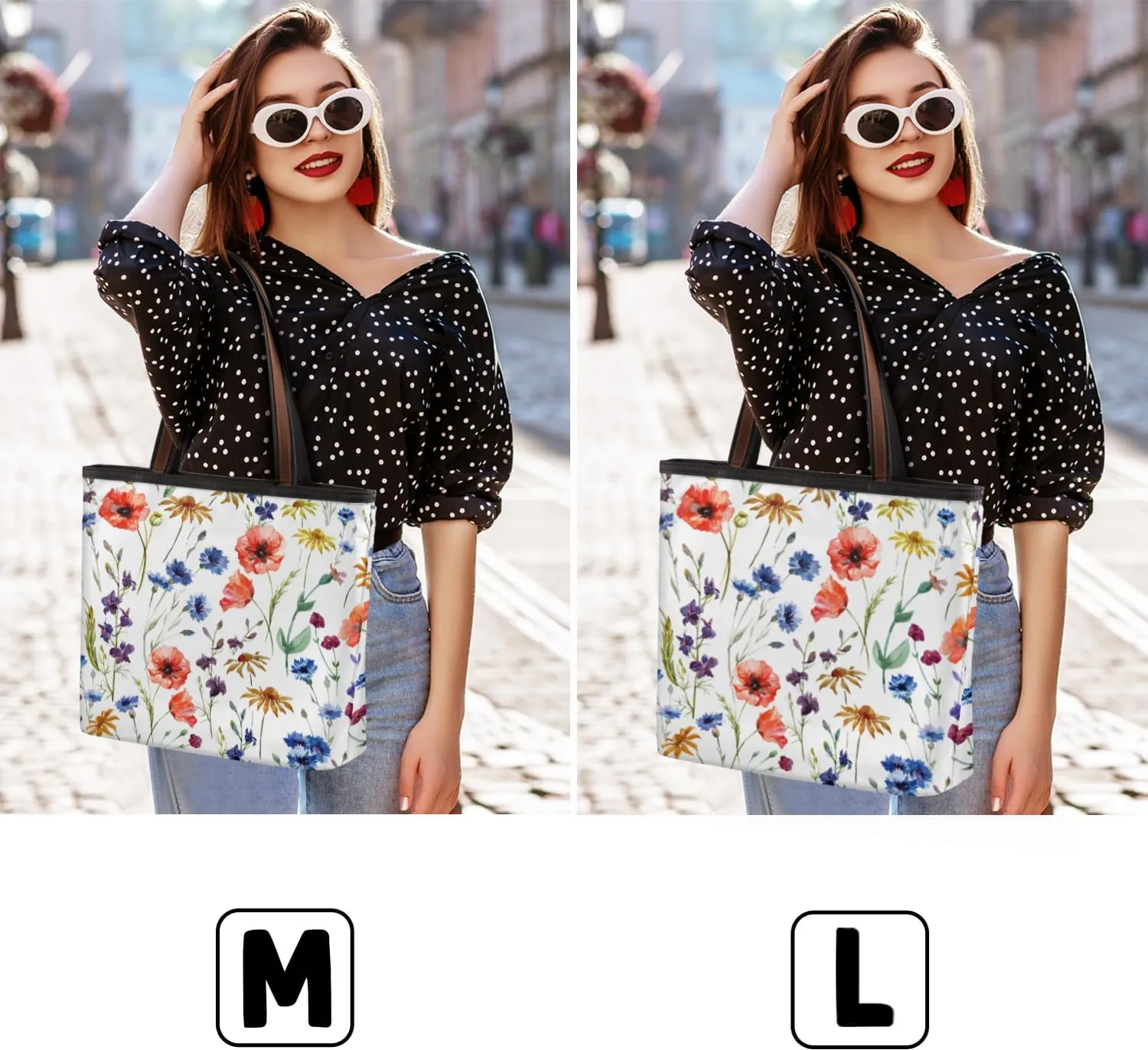 Tote Bag for Women with Zipper Large Capacity Top Handle Casual Shoulder Bag Handbag Reusable Shopping
