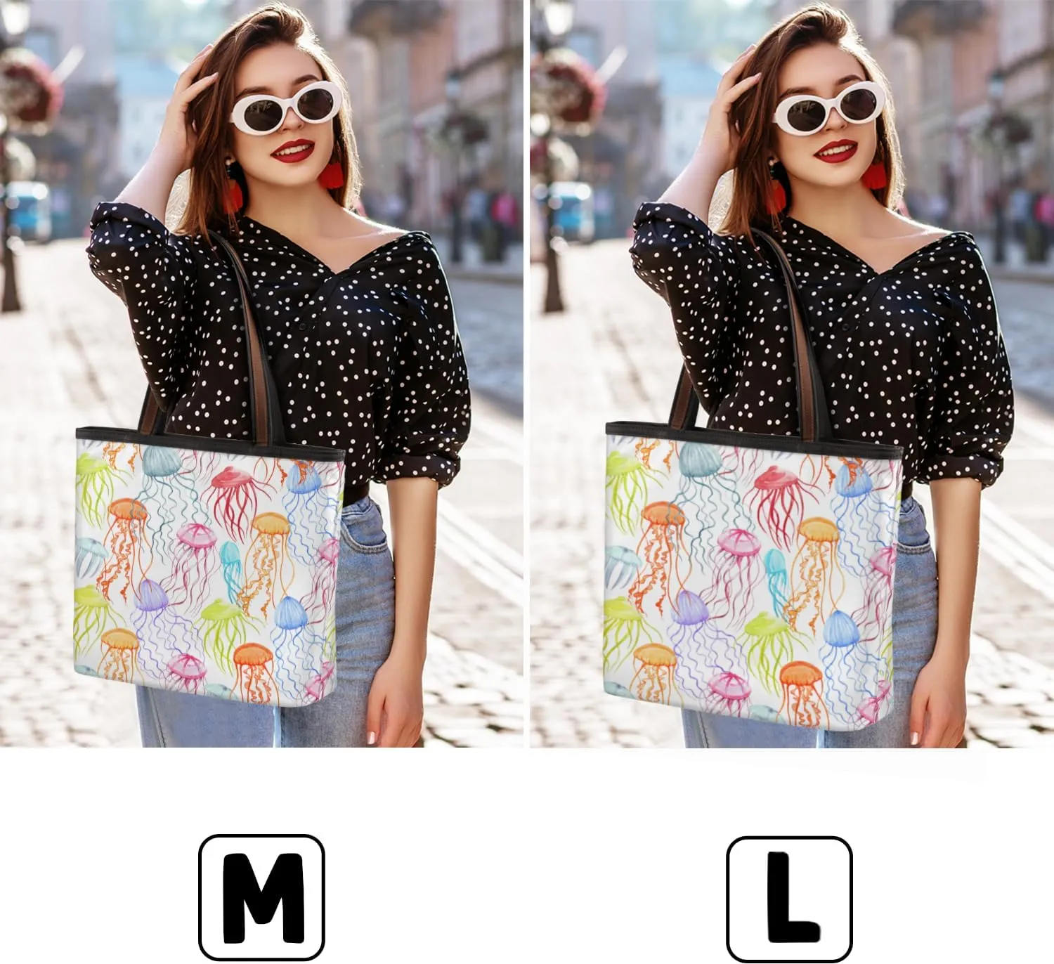 Tote Bag for Women with Zipper Large Capacity Top Handle Casual Shoulder Bag Handbag Reusable Shopping