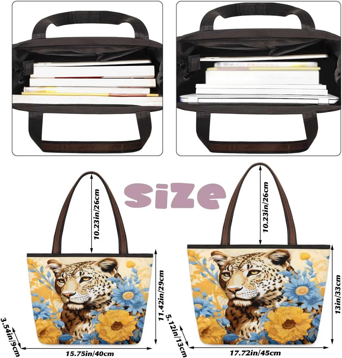 Tote Bag for Women with Zipper Large Capacity Top Handle Casual Shoulder Bag Handbag Reusable Shopping
