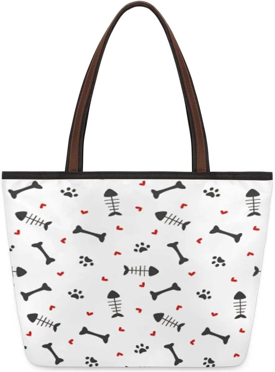 Tote Bag for Women with Zipper Large Capacity Top Handle Casual Shoulder Bag Handbag Reusable Shopping