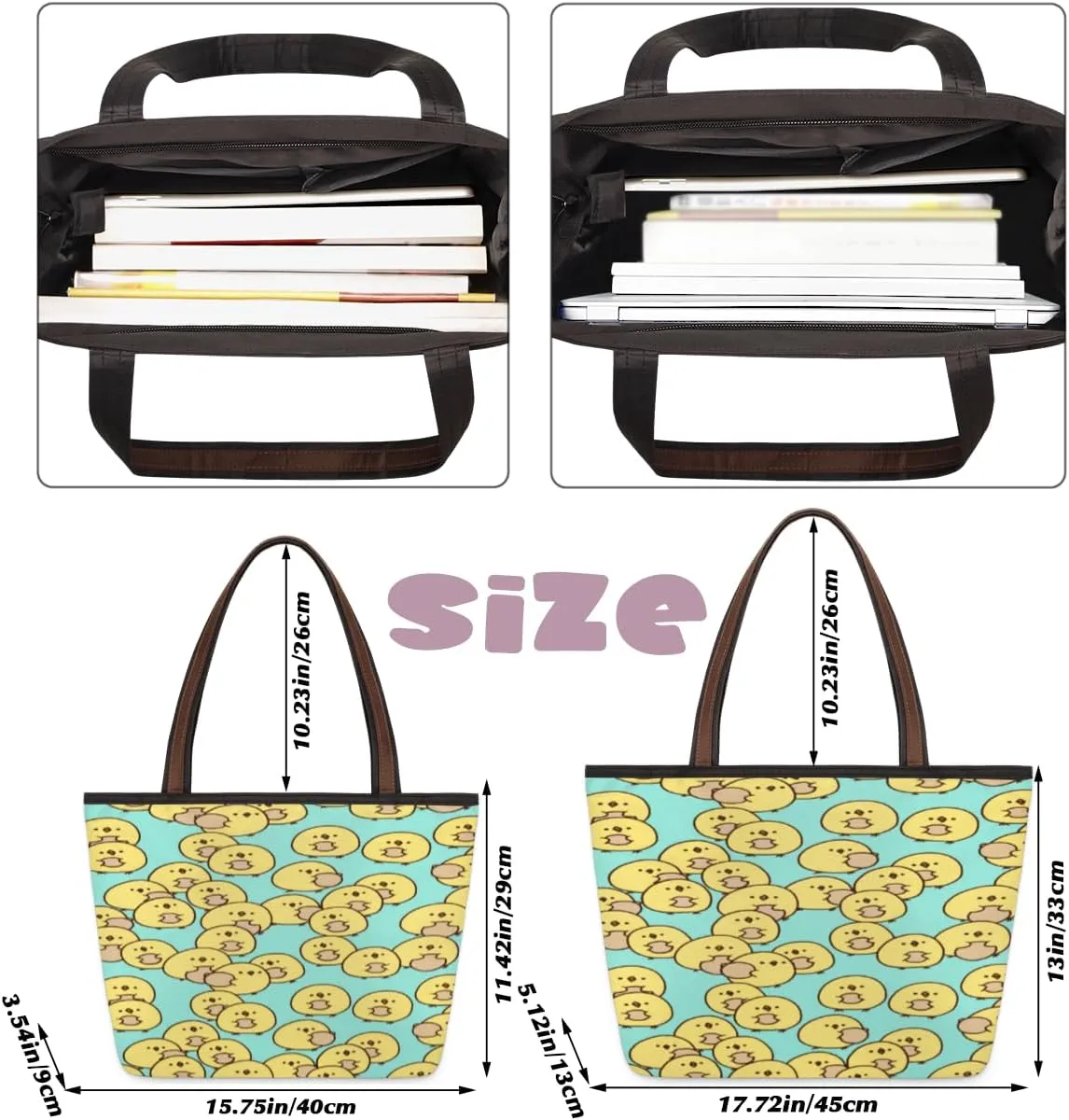 Tote Bag for Women with Zipper Large Capacity Top Handle Casual Shoulder Bag Handbag Reusable Shopping