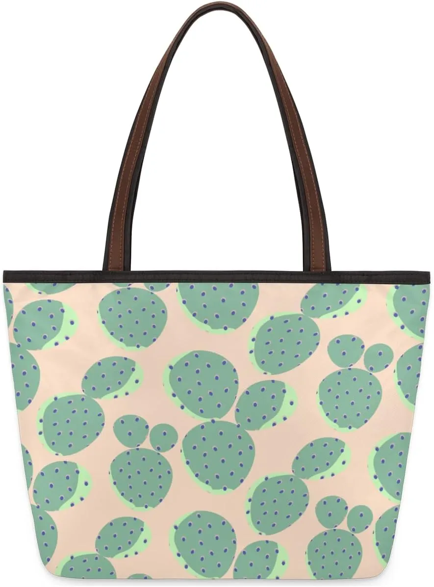 Tote Bag for Women with Zipper Large Capacity Top Handle Casual Shoulder Bag Handbag Reusable Shopping