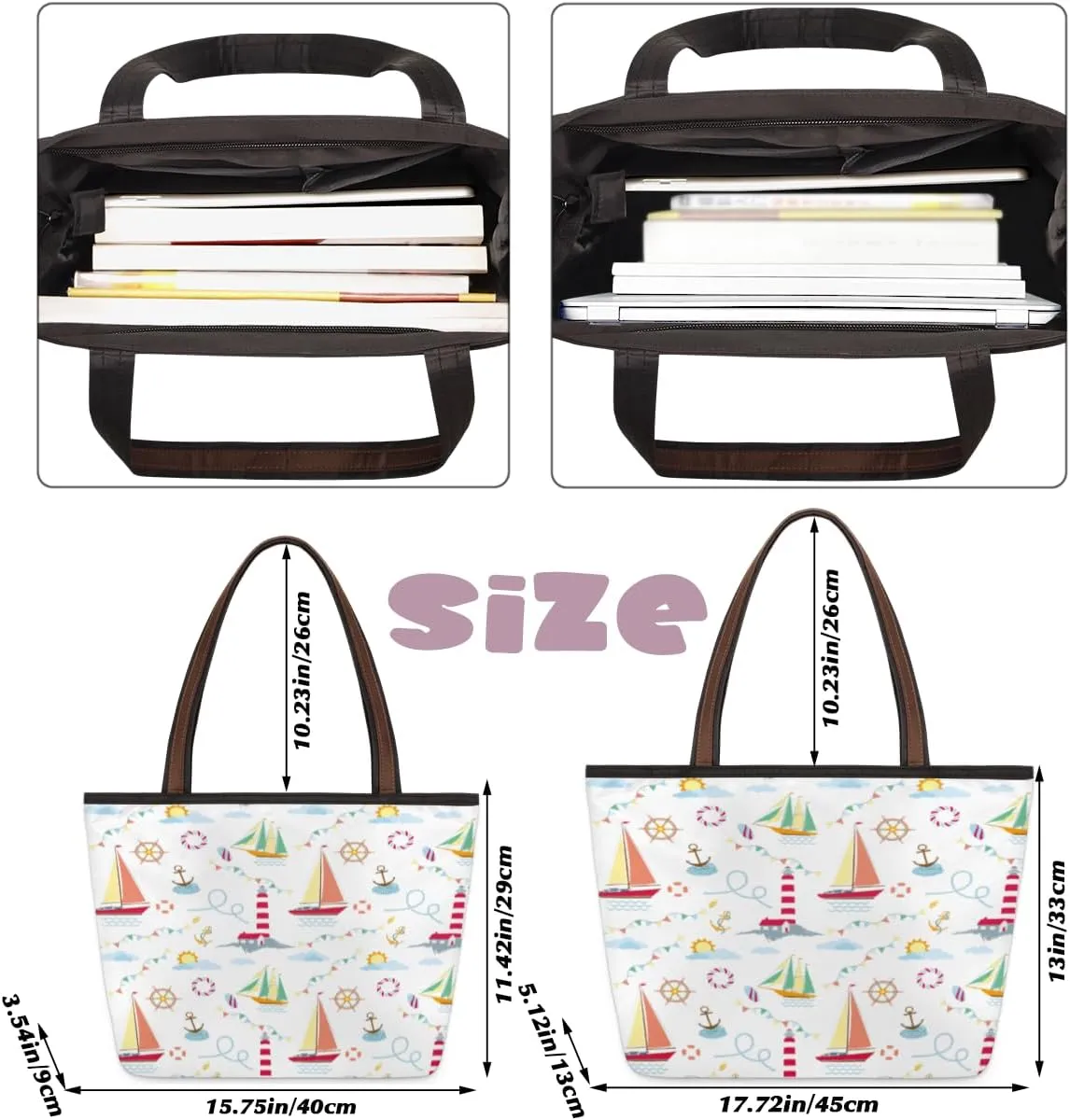 Tote Bag for Women with Zipper Large Capacity Top Handle Casual Shoulder Bag Handbag Reusable Shopping