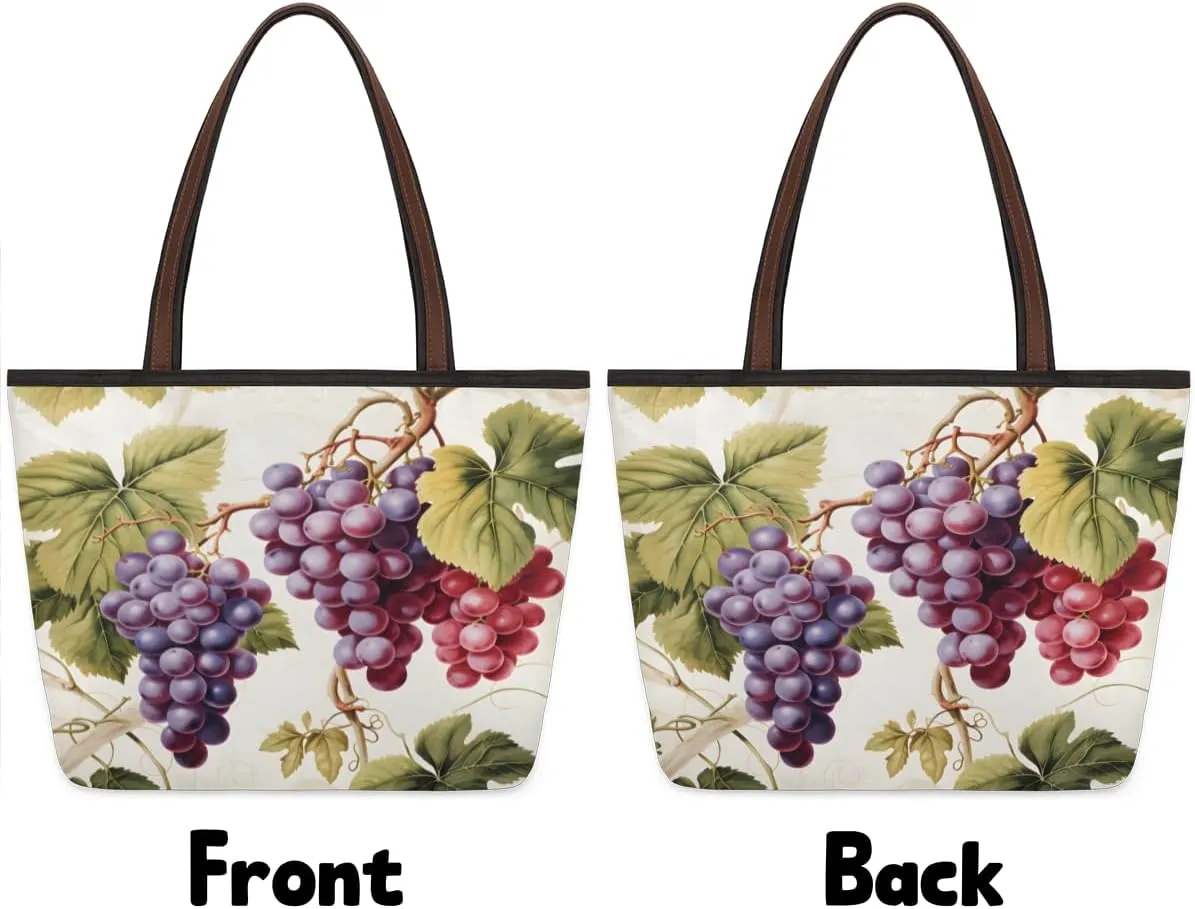 Tote Bag for Women with Zipper Large Capacity Top Handle Casual Shoulder Bag Handbag Reusable Shopping