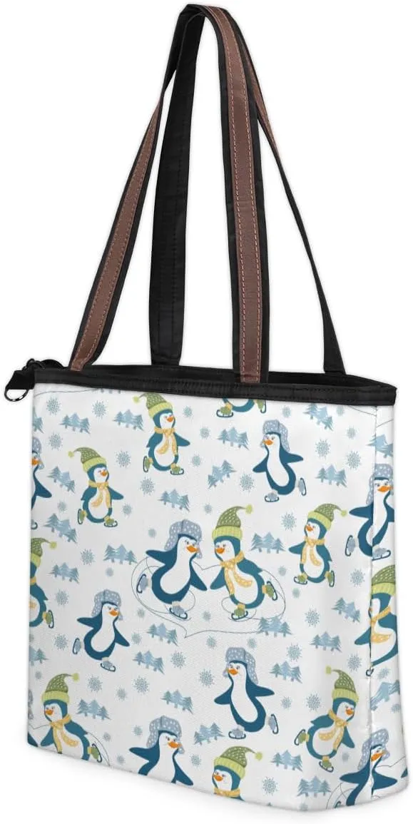 Tote Bag for Women with Zipper Large Capacity Top Handle Casual Shoulder Bag Handbag Reusable Shopping
