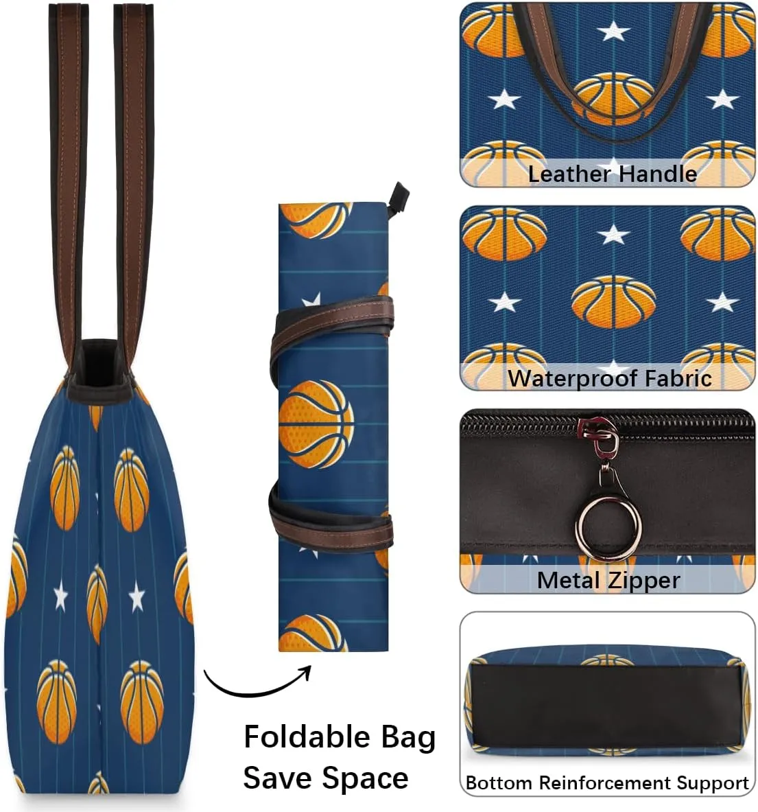 Tote Bag for Women with Zipper Large Capacity Top Handle Casual Shoulder Bag Handbag Reusable Shopping
