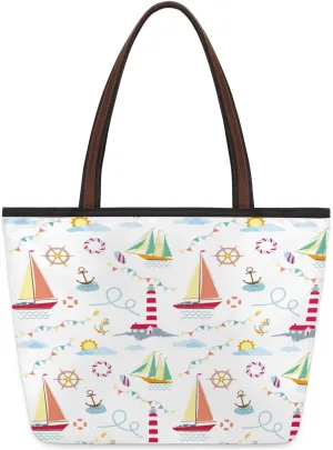Tote Bag for Women with Zipper Large Capacity Top Handle Casual Shoulder Bag Handbag Reusable Shopping