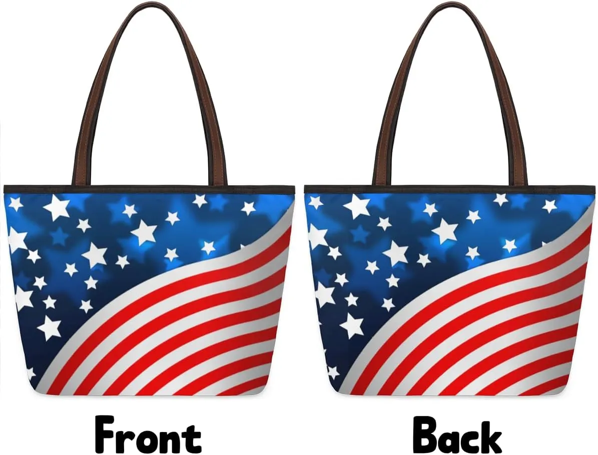 Tote Bag for Women with Zipper Large Capacity Top Handle Casual Shoulder Bag Handbag Reusable Shopping
