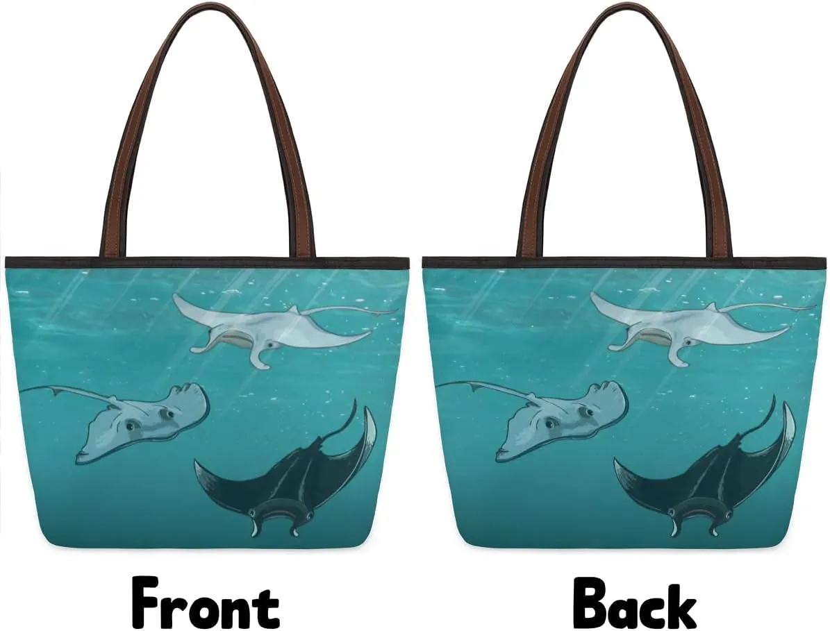 Tote Bag for Women with Zipper Large Capacity Top Handle Casual Shoulder Bag Handbag Reusable Shopping