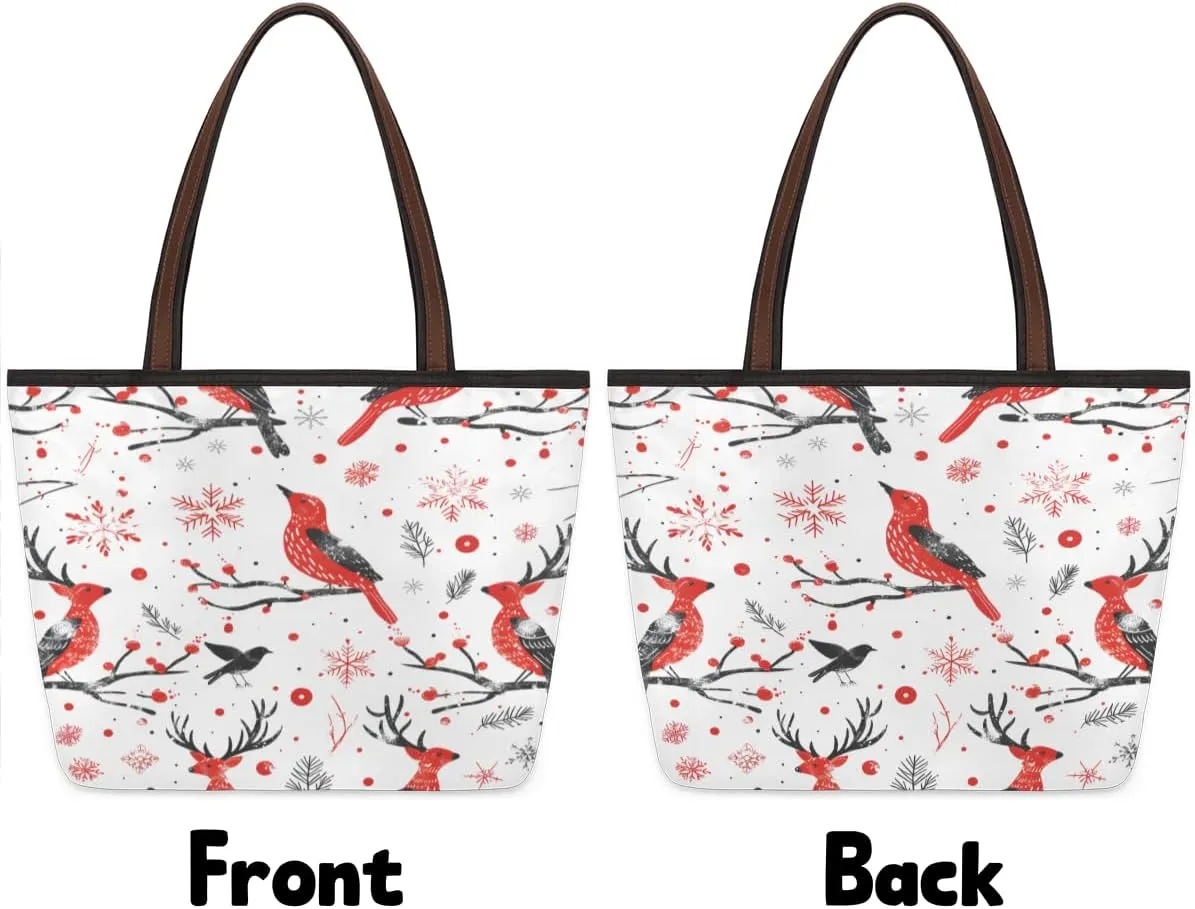 Tote Bag for Women with Zipper Large Capacity Top Handle Casual Shoulder Bag Handbag Reusable Shopping