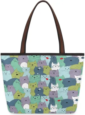 Tote Bag for Women with Zipper Large Capacity Top Handle Casual Shoulder Bag Handbag Reusable Shopping