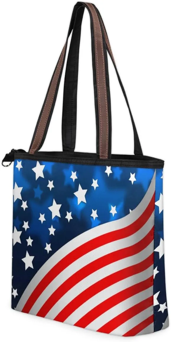 Tote Bag for Women with Zipper Large Capacity Top Handle Casual Shoulder Bag Handbag Reusable Shopping