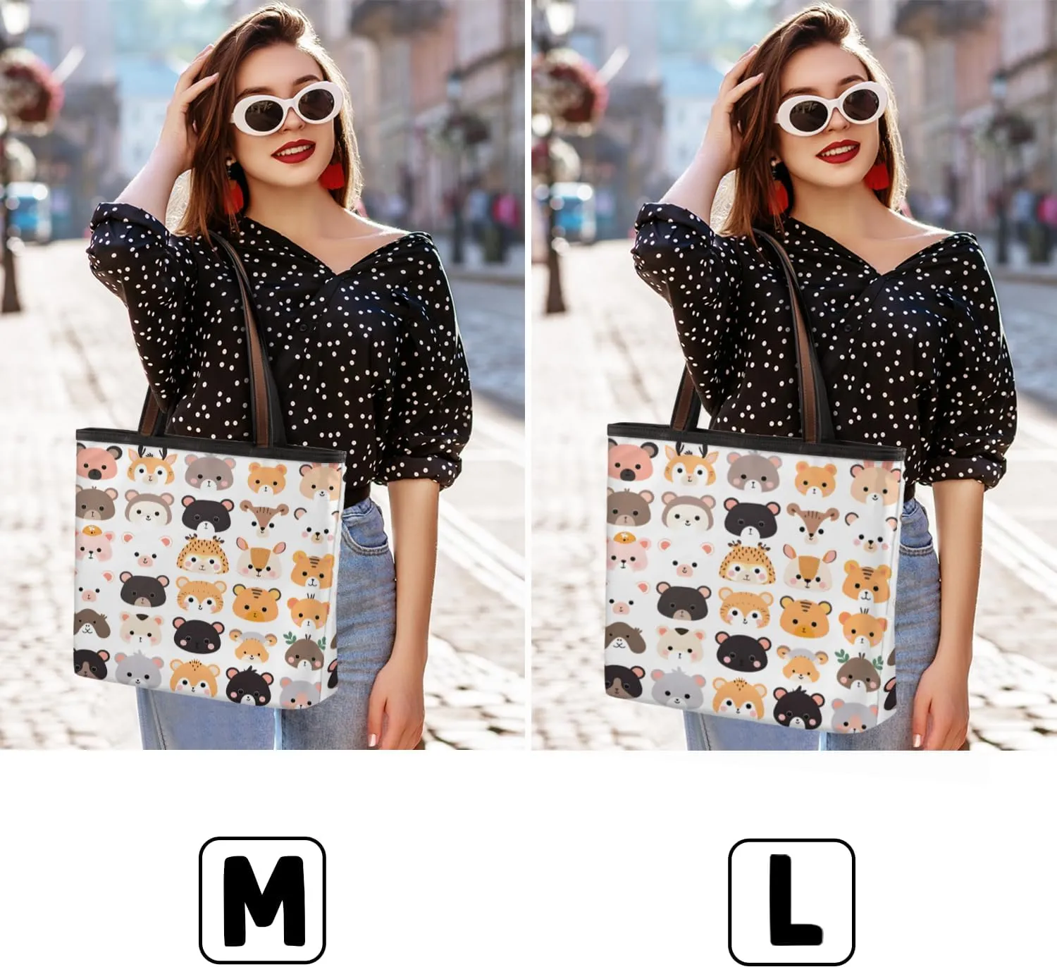 Tote Bag for Women with Zipper Large Capacity Top Handle Casual Shoulder Bag Handbag Reusable Shopping