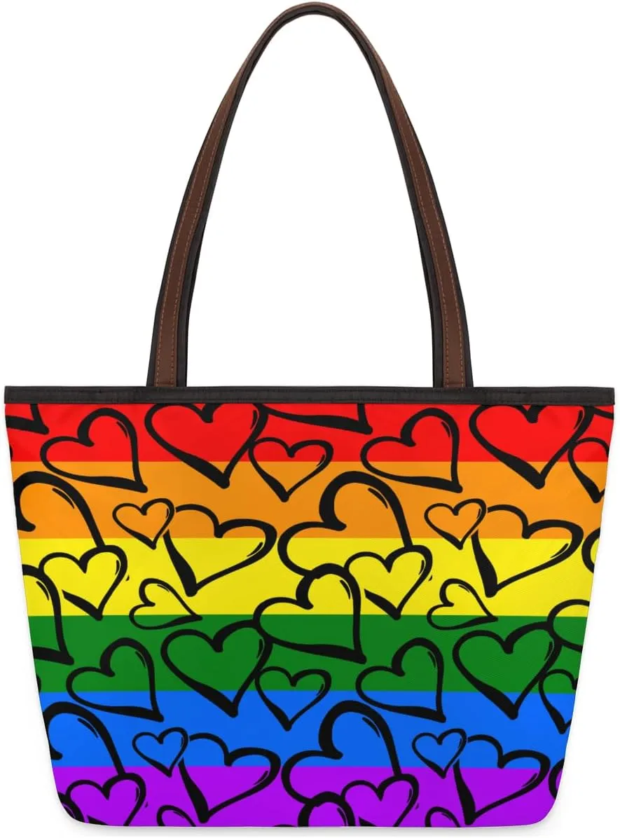 Tote Bag for Women with Zipper Large Capacity Top Handle Casual Shoulder Bag Handbag Reusable Shopping