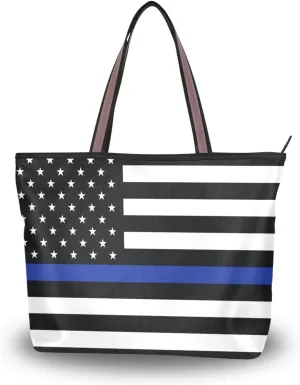 Tote Bag for Women with Zipper,Polyester Tote Purse Holiday Tote Bag Work Handbag Women Gift