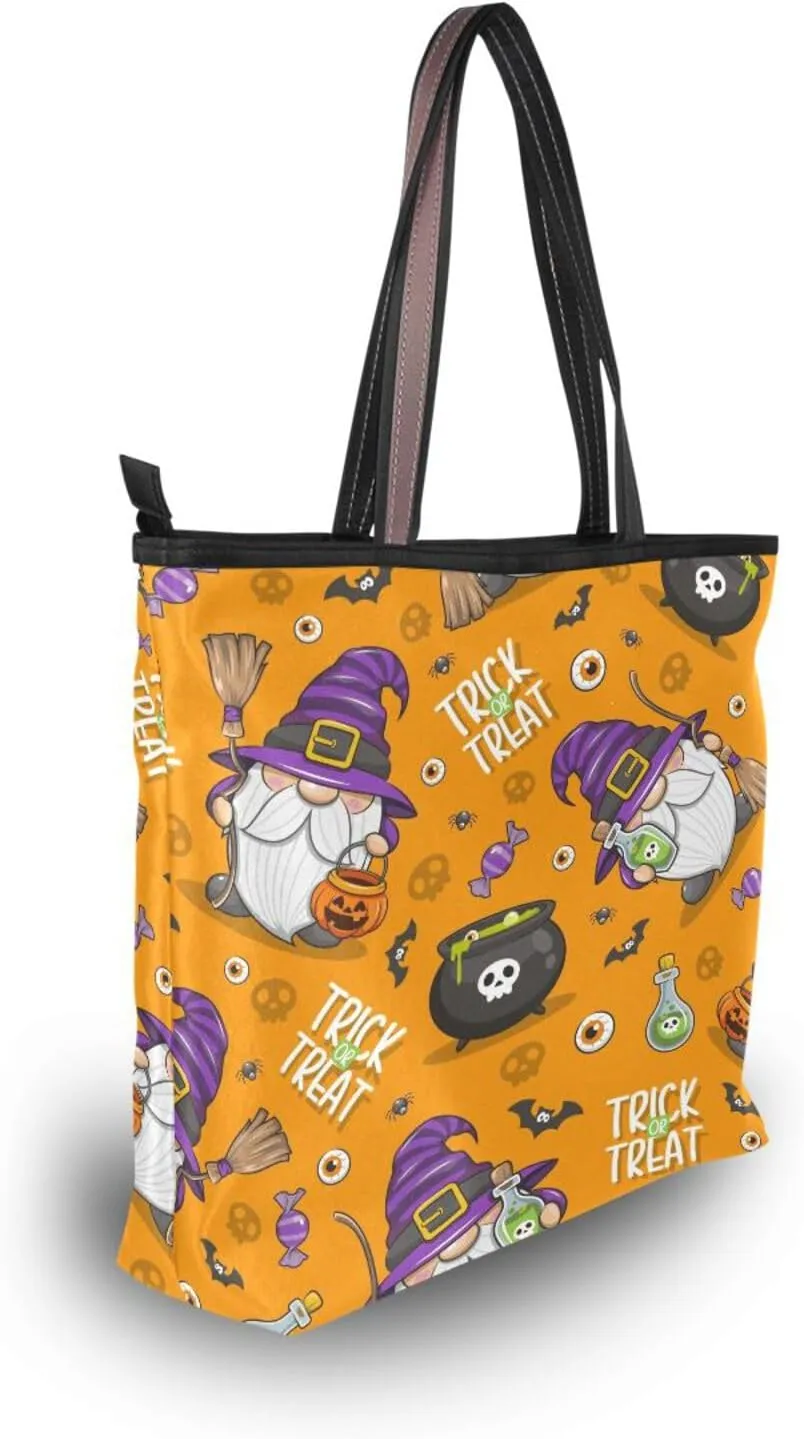 Tote Bag for Women with Zipper,Polyester Tote Purse Holiday Tote Bag Work Handbag Women Gift