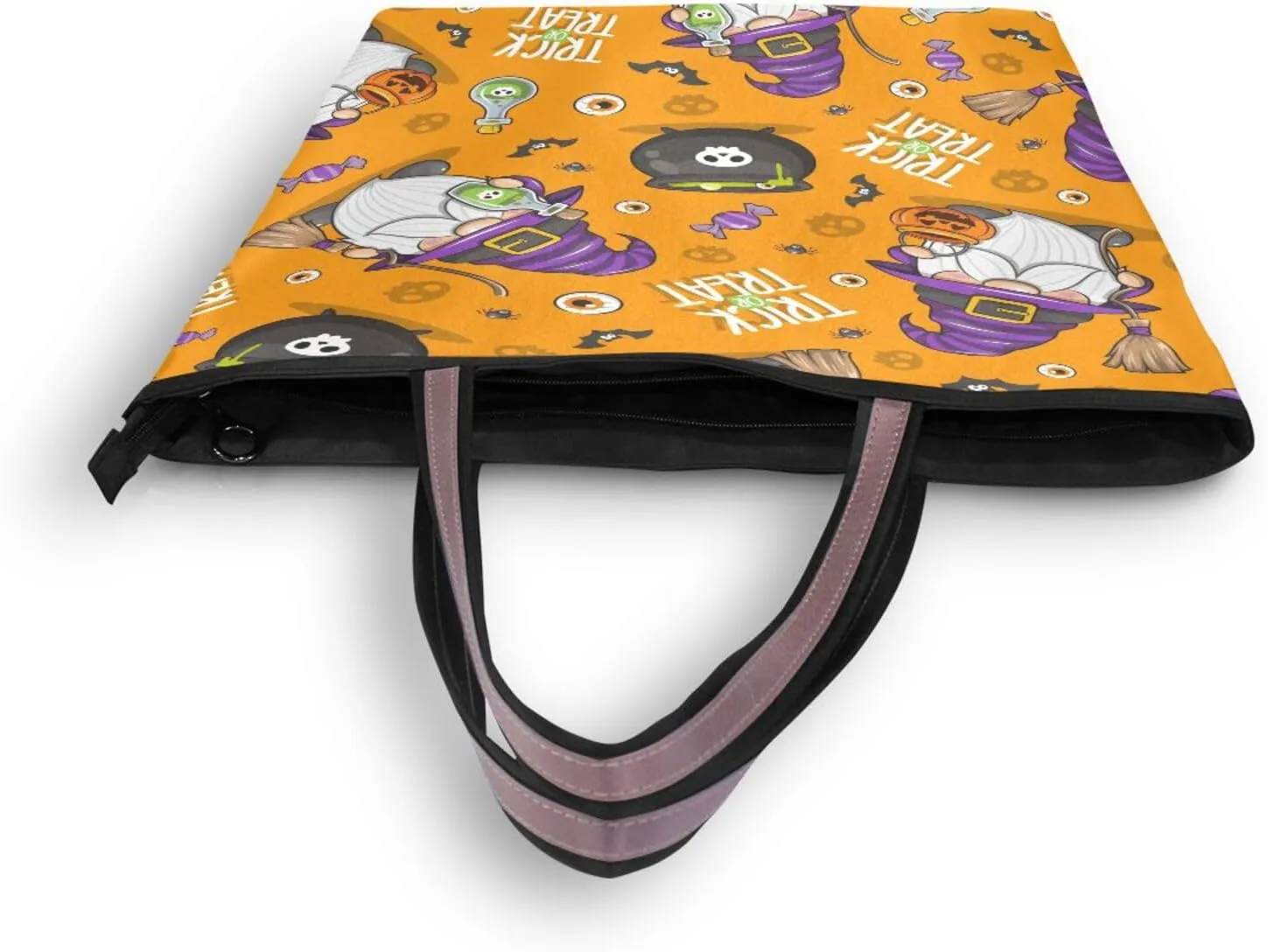 Tote Bag for Women with Zipper,Polyester Tote Purse Holiday Tote Bag Work Handbag Women Gift