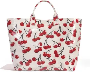 Tote Bag for Women,Large Work Tote Bag Clear Plastic Handbag PVC Letter Printed Bag Kraft Paper Hobo Bag with Handle