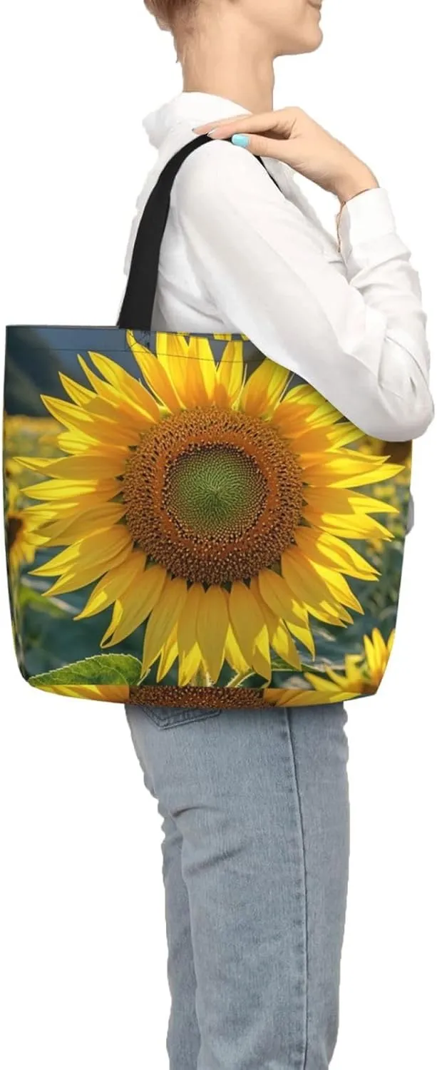Tote Bag Large Capacity Grocery Bag With Zipper Tractor farm Shopping Bag Shoulder Bag for Women
