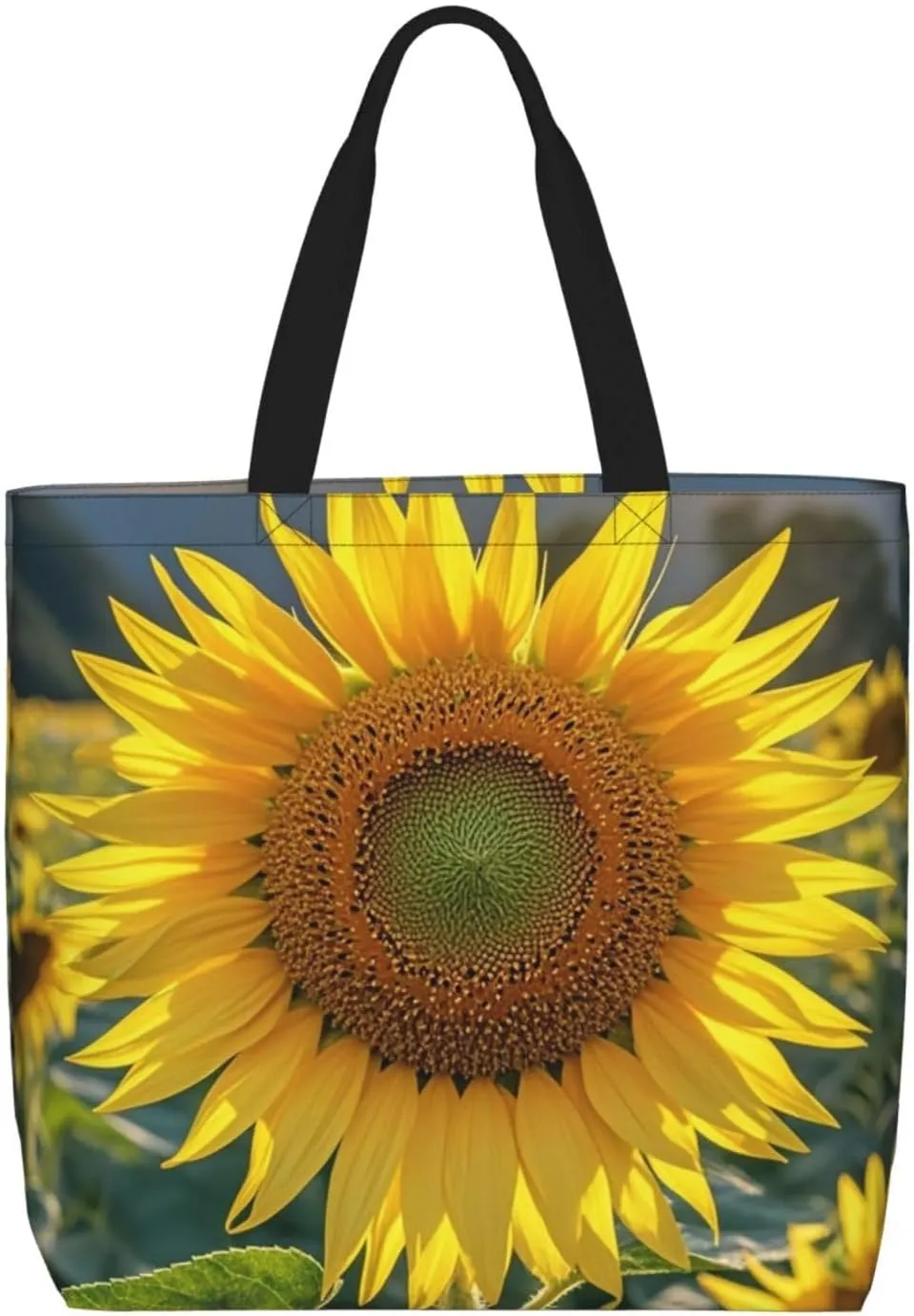 Tote Bag Large Capacity Grocery Bag With Zipper Tractor farm Shopping Bag Shoulder Bag for Women
