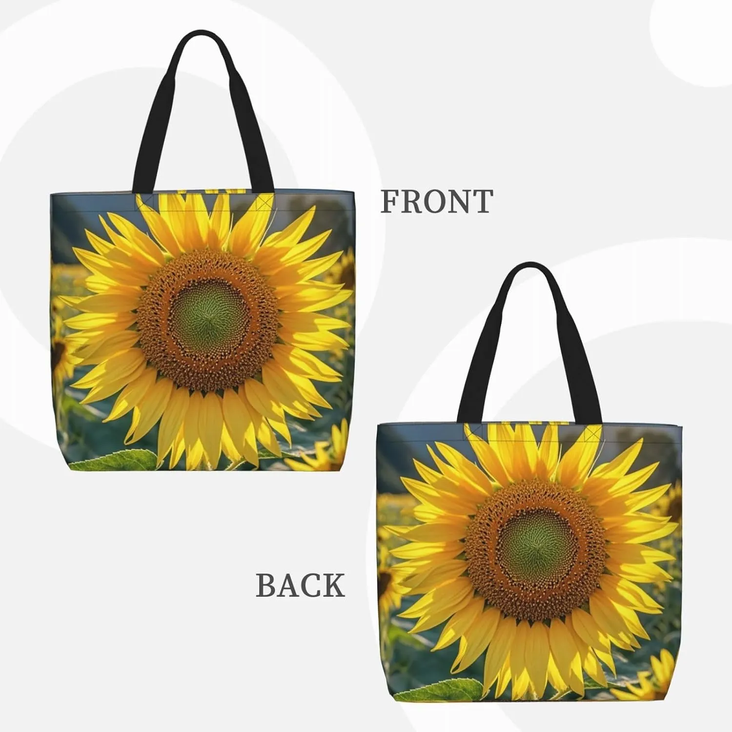 Tote Bag Large Capacity Grocery Bag With Zipper Tractor farm Shopping Bag Shoulder Bag for Women
