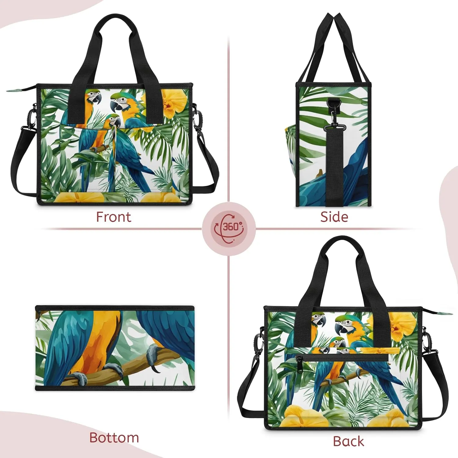 Tote Satchel Bag Set 3PCS for Women,Travel Shoulder Bag Handbag and Wallet Daily Use01