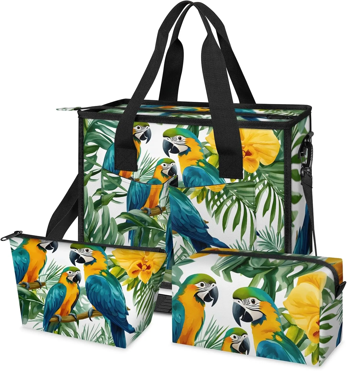 Tote Satchel Bag Set 3PCS for Women,Travel Shoulder Bag Handbag and Wallet Daily Use01
