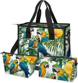 Tote Satchel Bag Set 3PCS for Women,Travel Shoulder Bag Handbag and Wallet Daily Use01