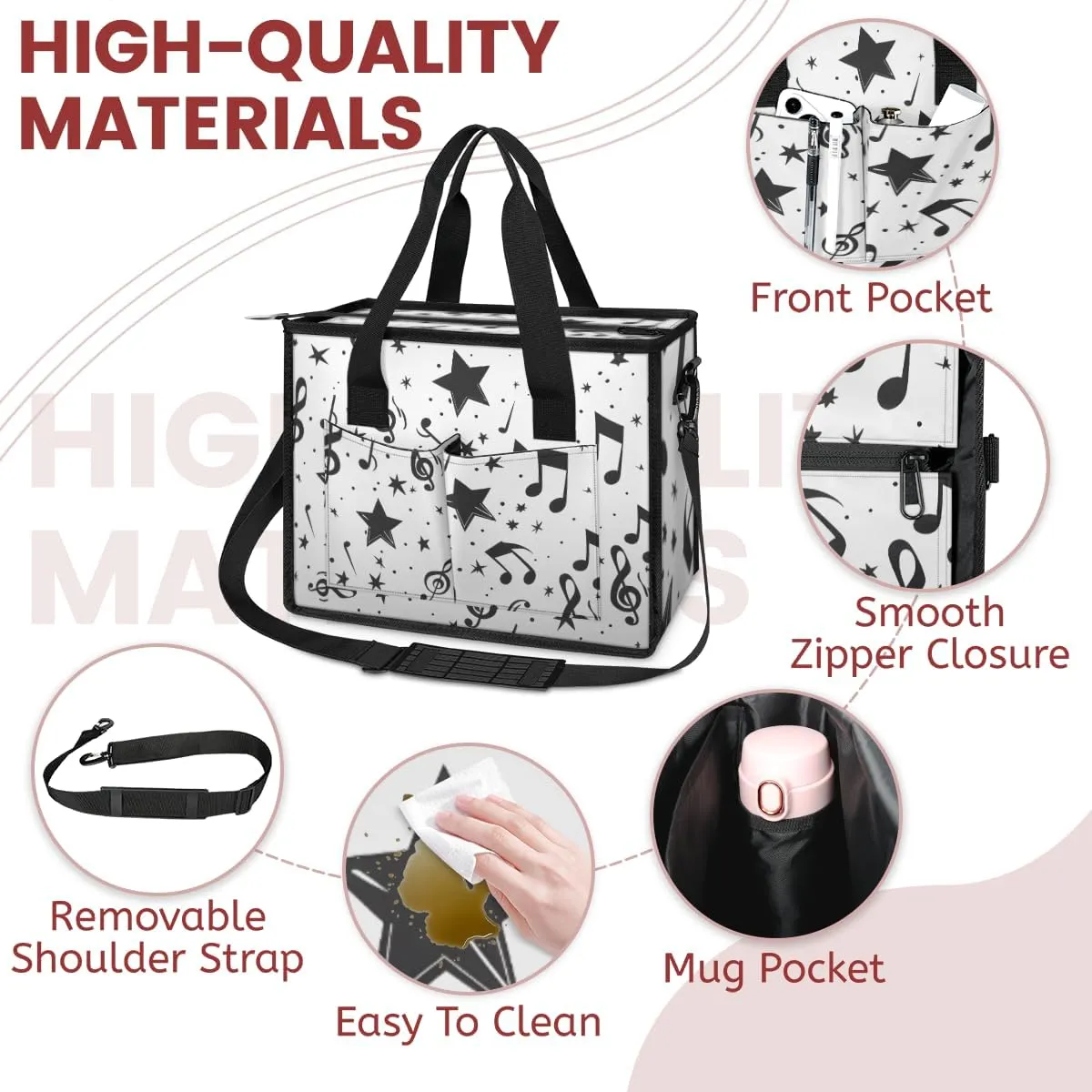 Tote Satchel Bag Set 3PCS for Women,Travel Shoulder Bag Handbag and Wallet Daily Use04