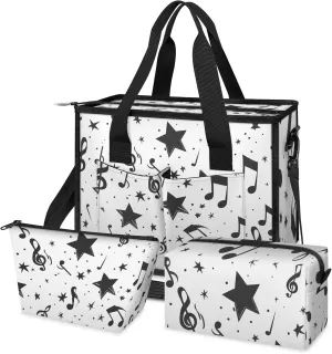 Tote Satchel Bag Set 3PCS for Women,Travel Shoulder Bag Handbag and Wallet Daily Use04