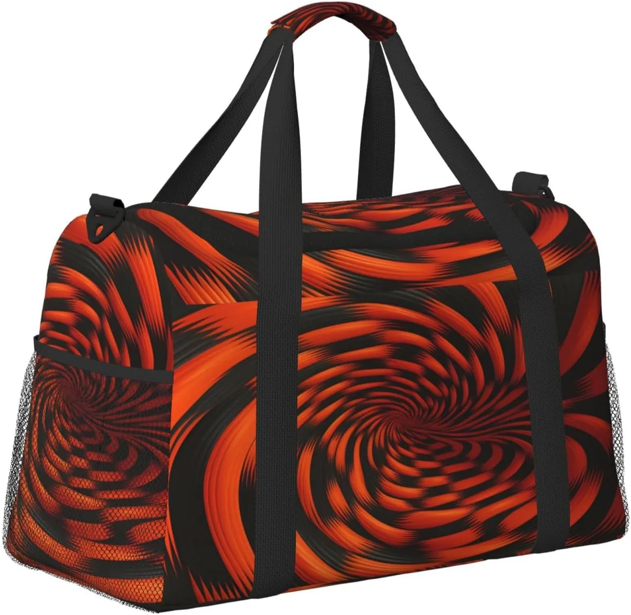 Travel Duffel Bag For Men Women, 3d Magic Swirl Pattern Carry On Sport Gym Bag With Shoulder Strap Lightweight Waterproof Weekender Bag Overnight Bag