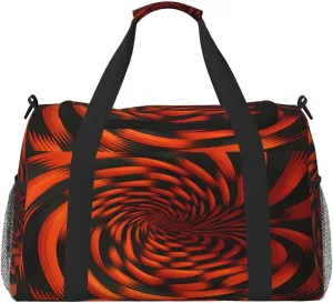 Travel Duffel Bag For Men Women, 3d Magic Swirl Pattern Carry On Sport Gym Bag With Shoulder Strap Lightweight Waterproof Weekender Bag Overnight Bag