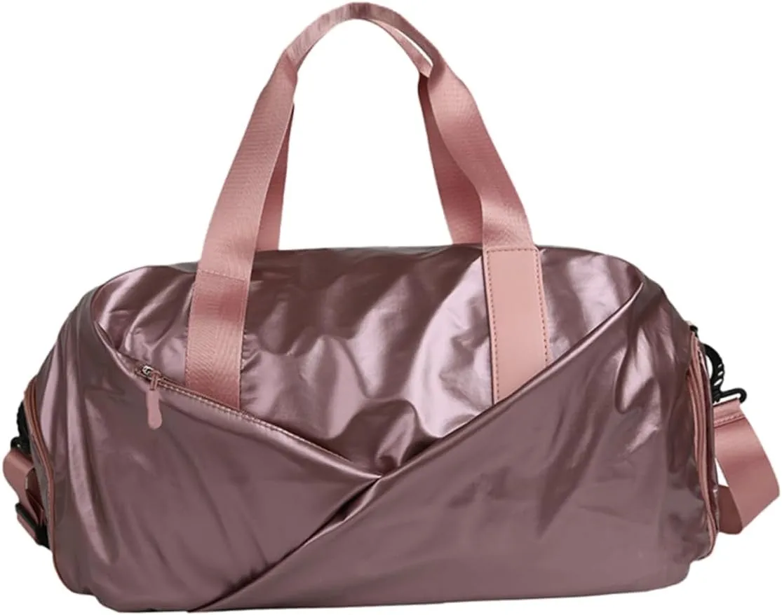 Travel Sports Bag Separate Shoe Compartment Large Gym Duffel Bag for Men Women Random Color