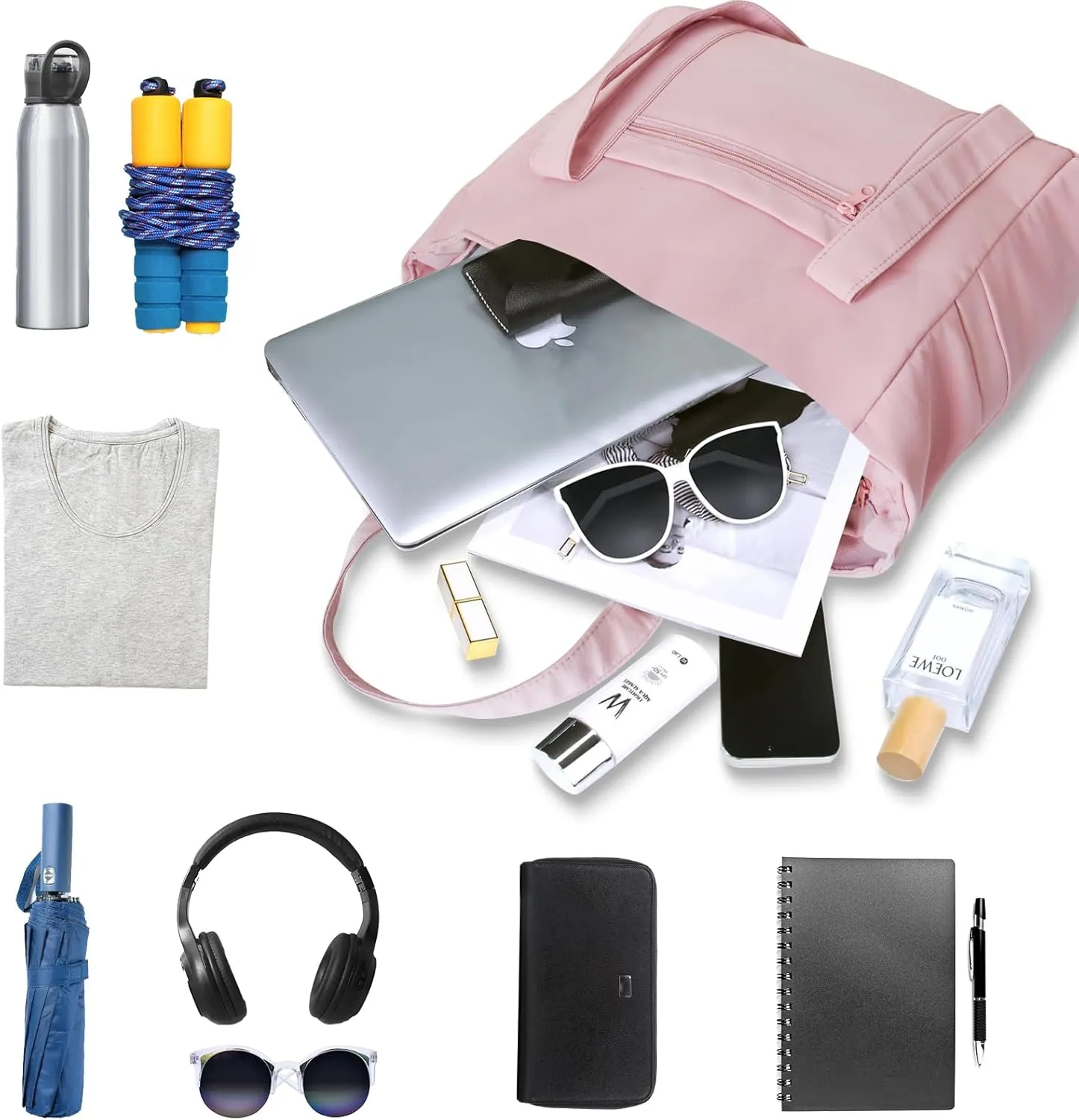 Travel Yoga Gym Bag for Women, Duffel And Carry On Travel Bag, Adjustable Yoga Mat Holder