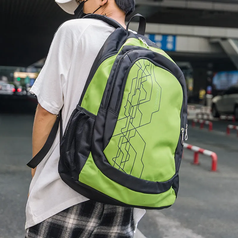Trendy Cool Street Shooting Couple Fashion Color Backpacks