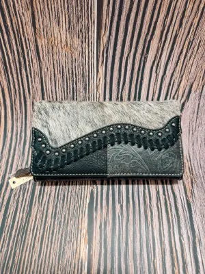 Trinity Ranch Hair-On Hide Saddle Purse