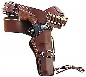 Triple K 110 Wyoming Single Holster Drop-Loop Cartridge Gun BeltLeft Hand 22...