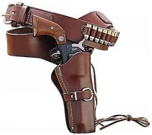 Triple K 110 Wyoming Single Holster Drop-Loop Cartridge Gun BeltLeft Hand 22...