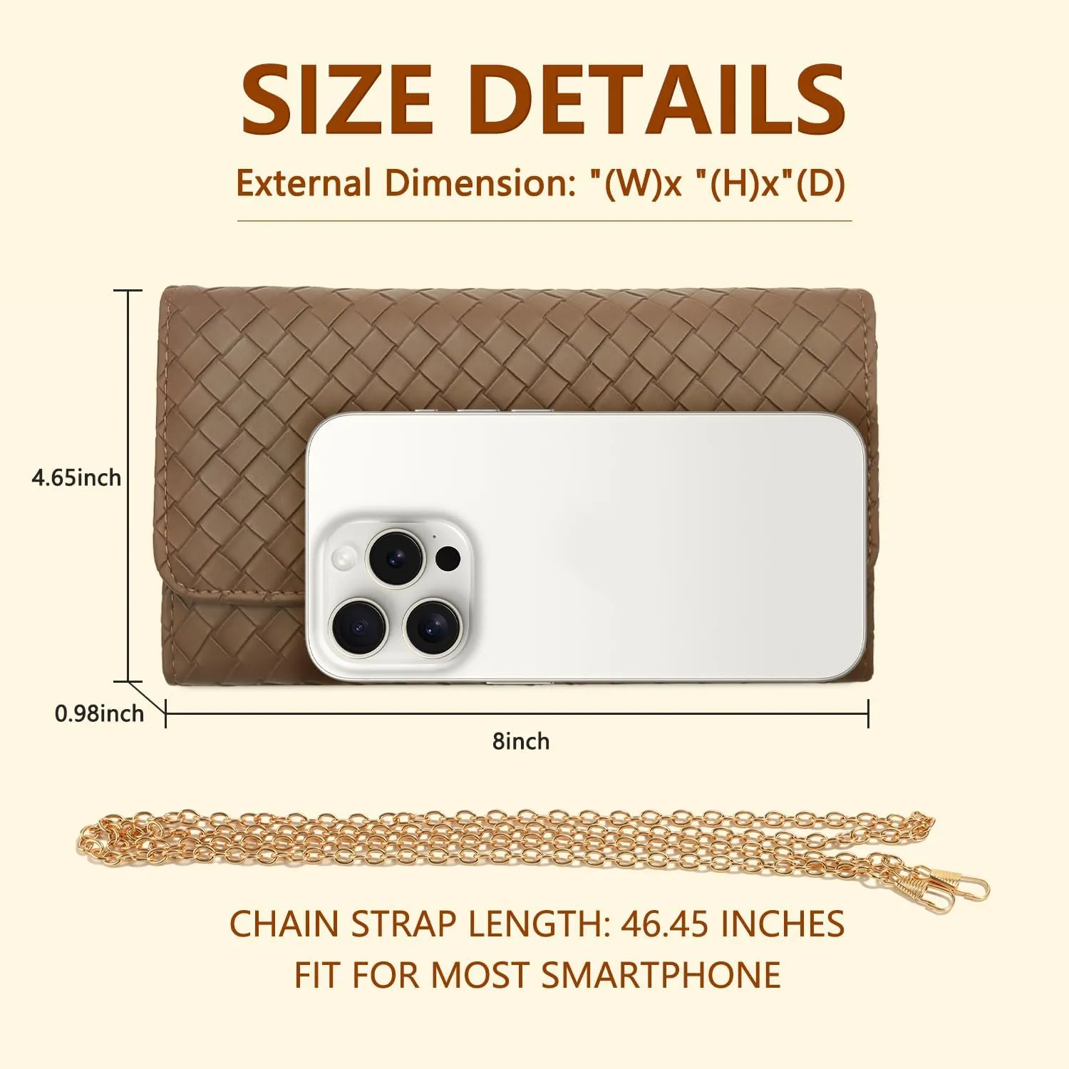 U U Crossbody Bags for Women, Handbags Cell Phone Wallet Small Purse with Credit Card Slots and Removebale Chain