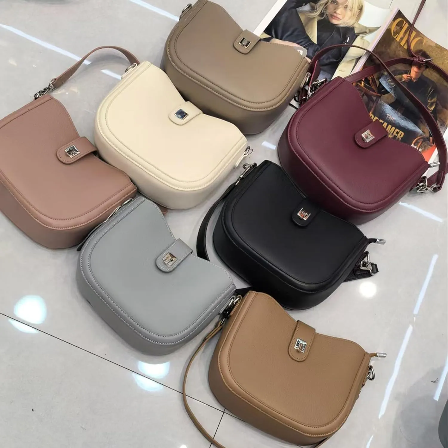 Underarm saddle bag for Women,vegan genuine shoulder bag,Trendy crossbody bag,purse.