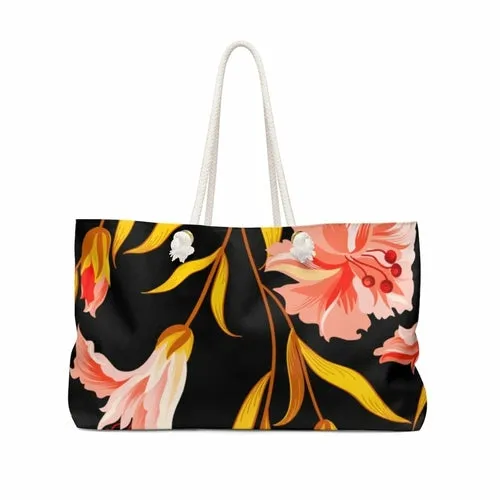 Uniquely You Weekender Tote Bag,  Floral Gold