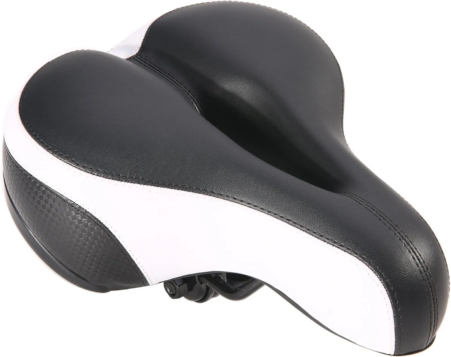 UNISTRENGH Comfortable Bike Seat for Men and Women - Oversize Bicycle Saddle with Safety Reflective Tape Soft Cushion Fit for Mountain Bike, Road Bicycle, Hybrid, Cruiser and Stationary Exercise Bike